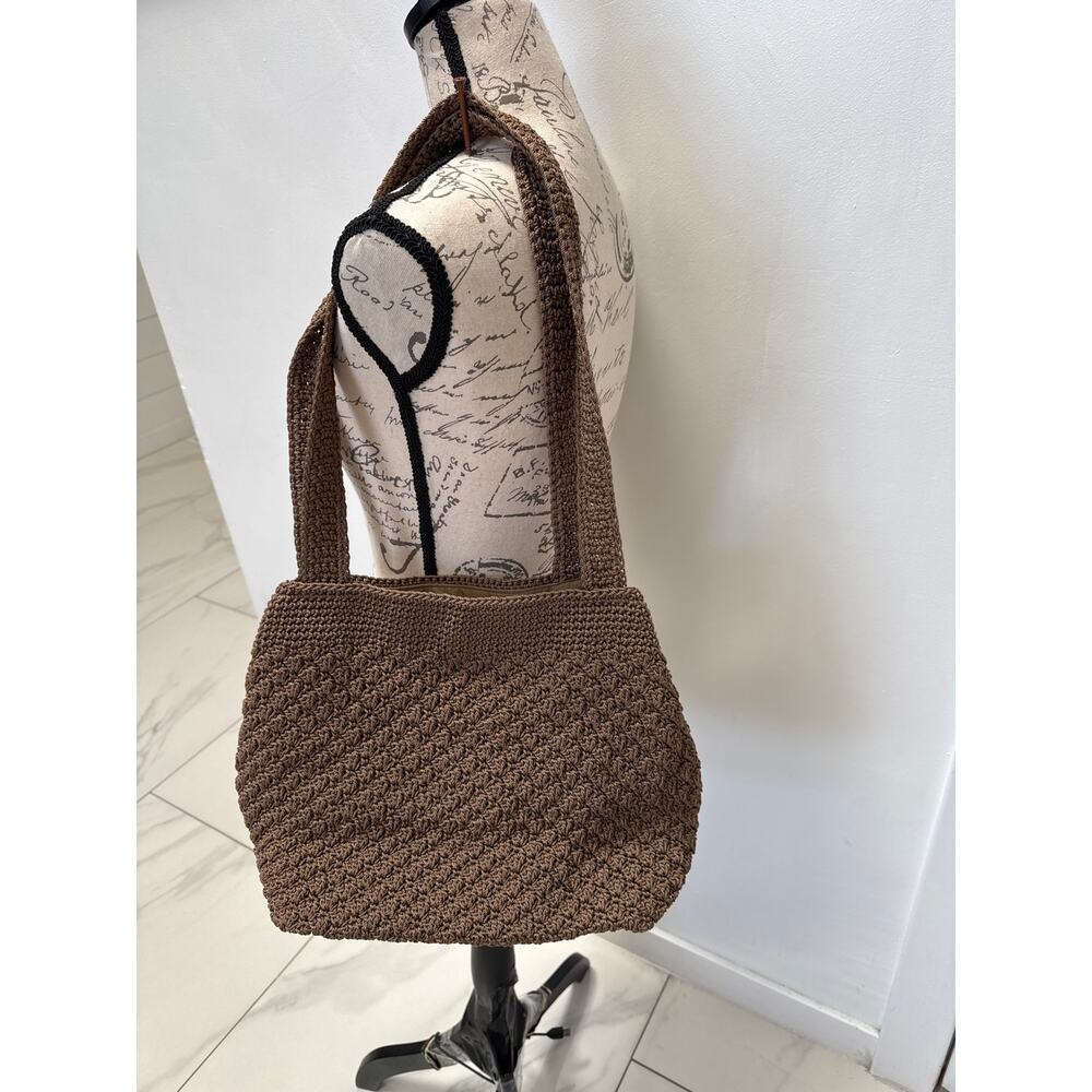 The SAk Brown Crochet Shoulder Purse Handbag Bag - Picture 2 of 15